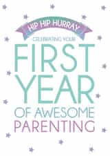 first year of awesome parenting card created by bump birth & baby 2020