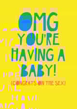 OMG you're having a baby Card created by Jade Muat-Dodd