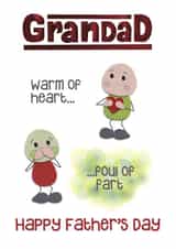 Funny Fart Rhyme Fathers Day Card - Grandad - Farts - Warm Of Heart...Foul Of Fart created by Presents Felt
