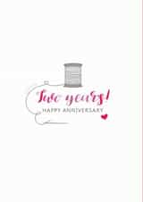 2nd Anniversary Card with Cotton created by Miss Shelly Designs