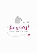 Cute Iron Anniversary Card - 6 Years created by Miss Shelly Designs