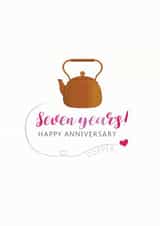 7th Anniversary Card for Copper Anniversary created by Miss Shelly Designs