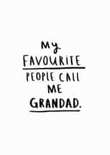 My Favourite People Call Me Grandad card created by Ellie Ellie