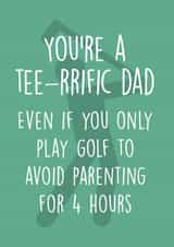 golf pun Father's day card created by SnailMail