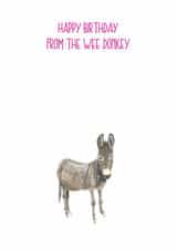 Happy Birthday from the wee donkey card created by Sarah Maddox