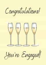 Congratulations You're Engaged - Champagne Engagement Card created by Jam On Toast