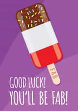 Good luck fab card created by Lucie Chapman