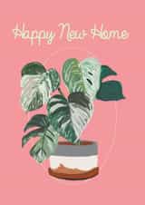 Pretty Trendy Plant New Home Card - House Plant - Happy New Home created by Happy Beespoke Designs
