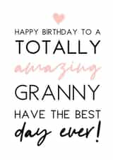 Amazing Granny Birthday Card created by Word Up Creative