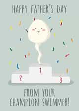 Champion Swimmer Father's Day Card created by Cheeky Peeky