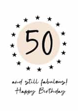 50 and still fabulous Birthday card created by Word Up Creative