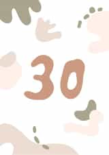 Abstract 30th Birthday Card created by Laura Jayne Lettering