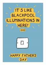 Blackpool Illuminations Father's Day Card created by Meg Lillicrap Studio