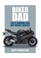 BIKER DAD Motorbike Father's Day Card. created by RetroMotion Artwork