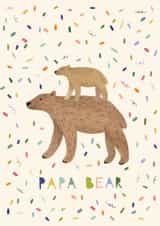 Cute Confetti Fathers Day Card / Birthday Card - Dad - Bears - Papa Bear created by Forest & Fig
