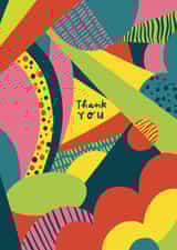 Thank you geometric pattern card created by Nic Farrell