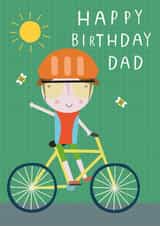 Cycling Dad Happy Birthday Card created by Sally Payne Design