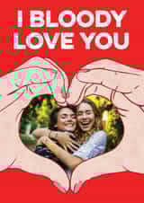 Personalised Anniversary Photo Card created by Jon Hall Design - Bloody Love You Photo Card