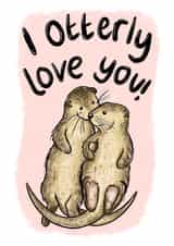 I otterly love you anniversary card created by Alexia Claire