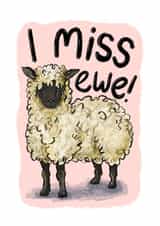 I miss you funny sheep card created by Alexia Claire