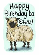 Funny sheep birthday card created by Alexia Claire