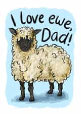 Funny and cute Sheep Father's day card created by Alexia Claire