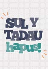 Welsh Father's day card - Sul y Tadau hapus created by Draenog