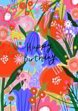 Floral Happy Birthday created by Jessica Smith Illustration 