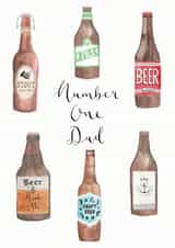 Number One Dad Beer Card created by Sage and Hart