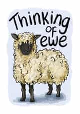 Cute Thinking of You Sheep Card created by Alexia Claire