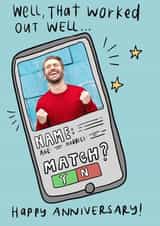 Personalised Anniversary Photo Card created by Che Dyer - Tinder Anniversary Photo Card