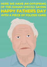 David Attenborough Father's Day Card created by Red Koala