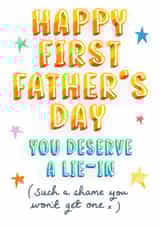 Funny First Father’s Day card created by Rosie Johnson Illustrates