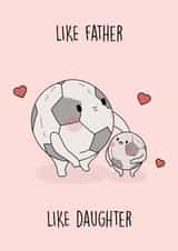 Father's day football card from daughter created by Rishi