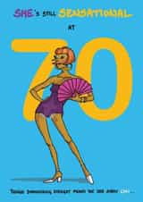 Sensational at 70 Birthday Card created by Bryony Jackson Walters