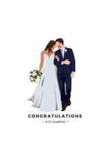 Just Married card - Simple illustrated wedding card created by Ideer Designs