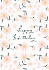 Pretty Daisy Floral Birthday Card created by ems le tocq