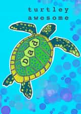 Turtley Awesome Dad fathers day card created by Charlotte Eldred