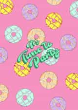 Time to Party Celebration Happy Birthday Party Ring  created by Tiny Tiger