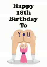 Rude 18th birthday card for her created by Studio Boketto