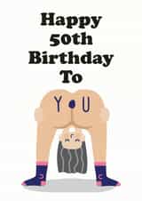 Rude 50th birthday card for her created by Studio Boketto