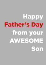 Happy Father's Day From Your Awesome Son Card created by Megan Claire