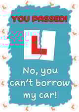 Funny congratulations on passing driving test card created by Jolly Ginger Cards
