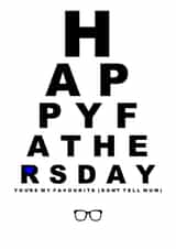 Funny Eye Test Father's Day Card - You're My Favourite created by That Card Shop