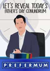 Funny Fathers Day card - 8 Out Of 10 Cats Does Countown - Jimmy carr - Let's Reveal Today's Father's Day Conundrum created by MintCards
