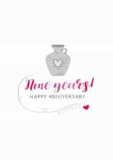 9th Anniversary Card for Pottery Anniversary created by Miss Shelly Designs