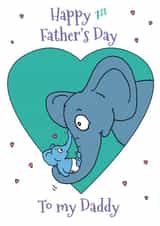 Cute elephant 1st father's day card created by Kat Willott