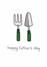 Gardening Tools, Father's Day Card created by Liv Groves Illustration