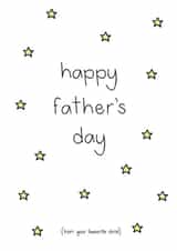 Favourite Child Father's Day A6 card created by Liv Groves Illustration
