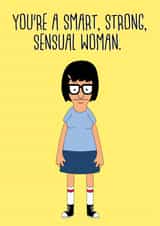 Tina Belcher / Bob's Burgers supportive card created by DBD Designs